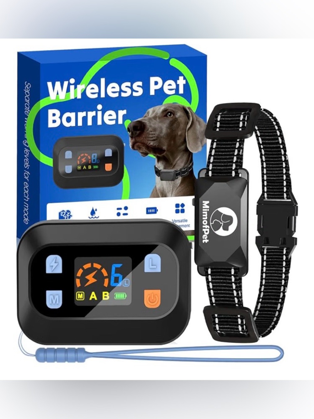 Wireless Pet Barrier - Outdoor, Indoor , Waterproof Collar for Dogs. Green, NEW